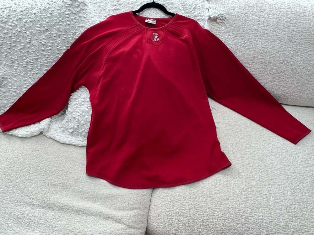 Boston Red Sox Majestic Authentic Collection Long Sleeve Shirt – Red